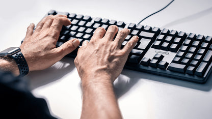 Cherry MX RGB Mechanical Keyboard G80-3000N - MX Red Silent Switch, Full Size, Black for Typists & Programmers