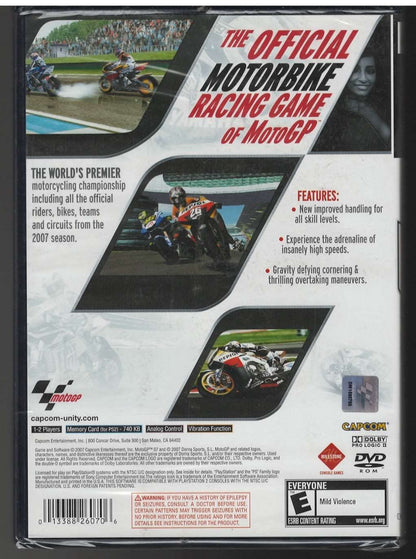 Capcom MotoGP '07 - PlayStation 2 Game, Model 26070, Racing Simulation