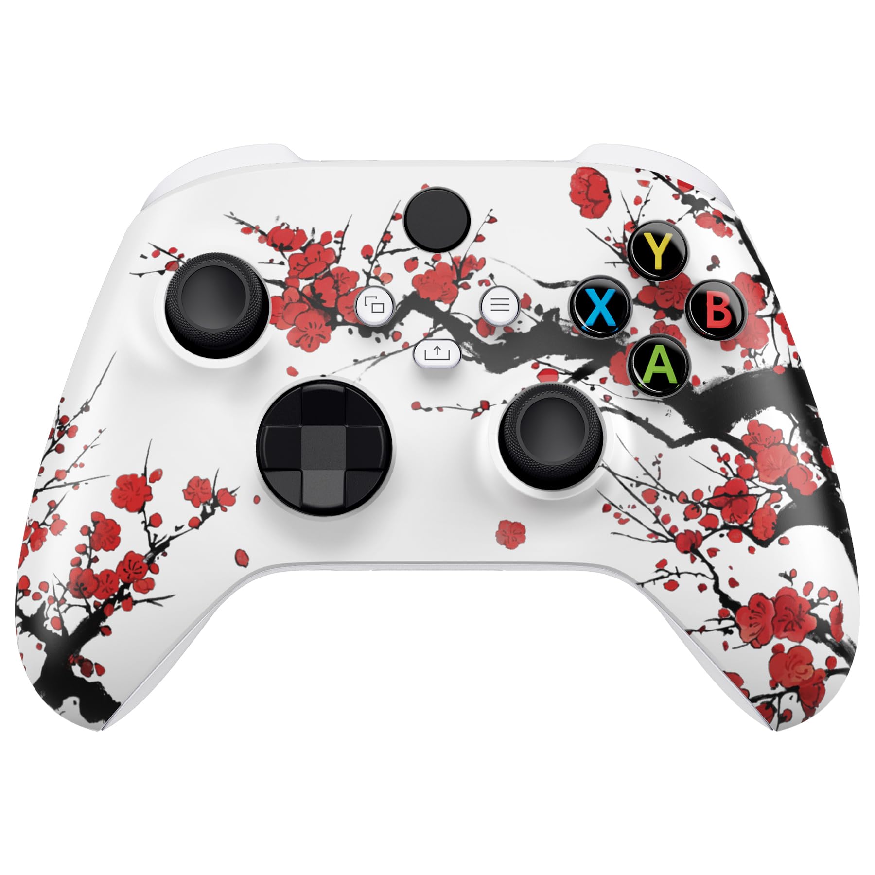eXtremeRate Custom Shell for Xbox Series X & S Controller - Winter Blossom Replacement Accessories Front Housing Cover for Xbox Core Controller [Control NOT Included]