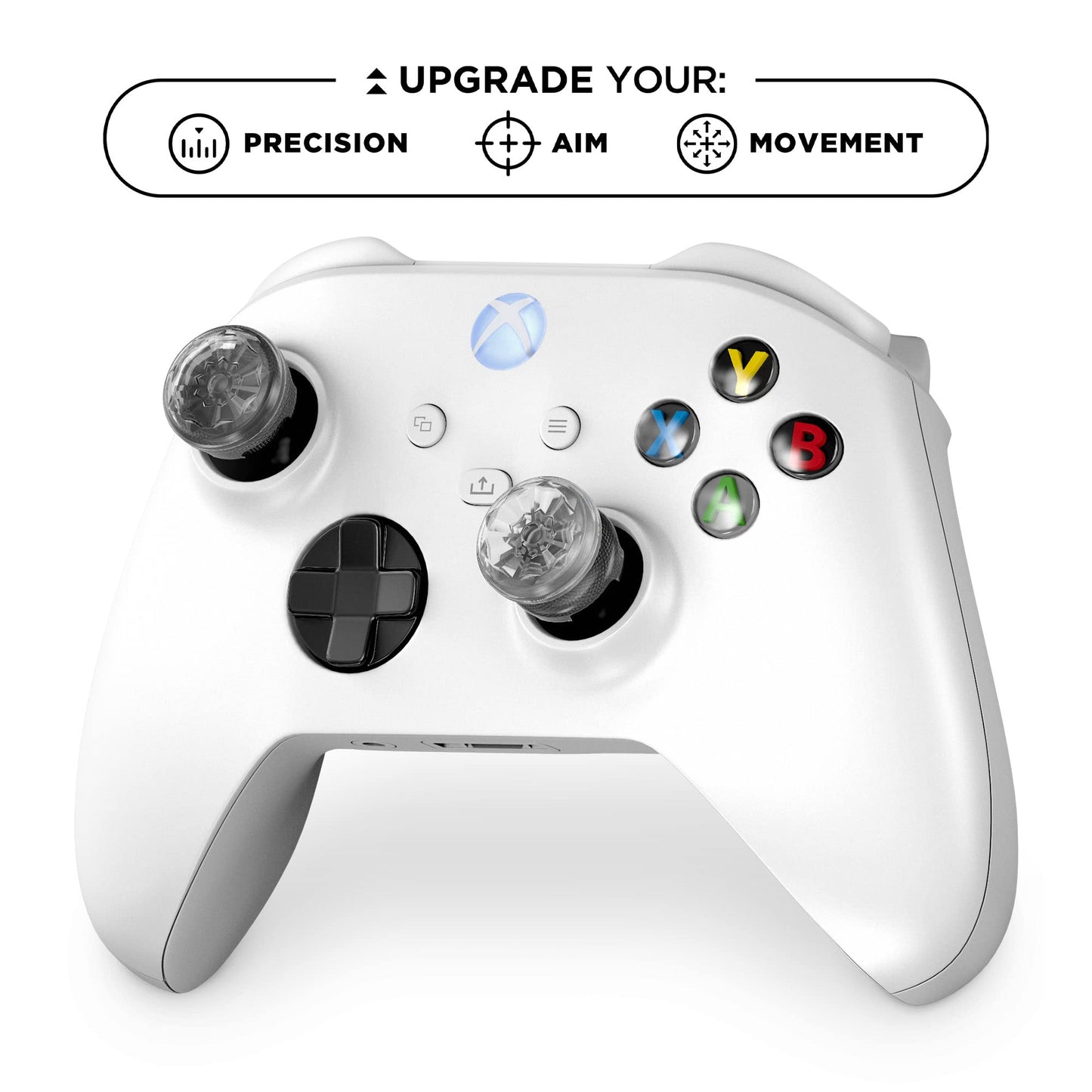 KontrolFreek FPS Freek Galaxy Crystal - Performance Thumbsticks for Xbox One/Series X, 1 High-Rise & 1 Mid-Rise, Crystal Clear