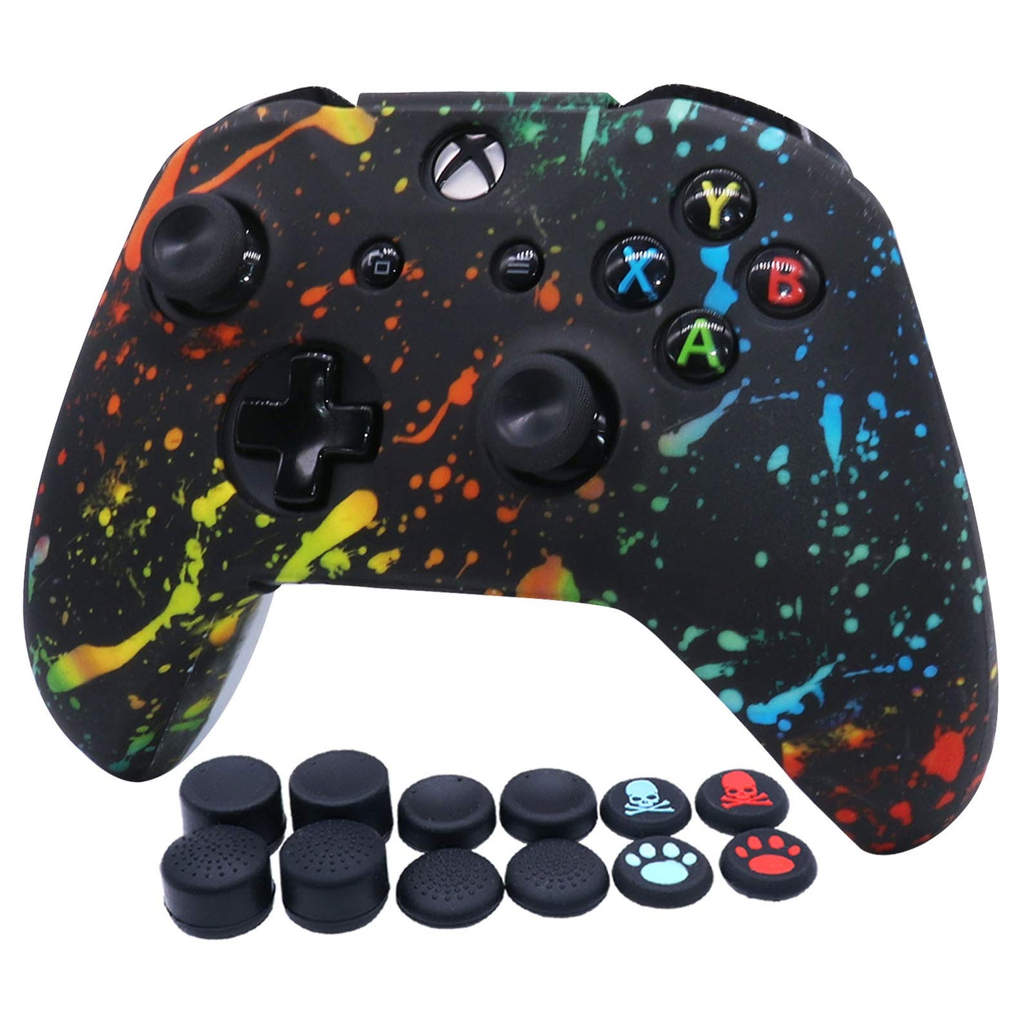RALAN Xbox One Controller Skin, Anti-Slip Silicone Cover with 4 Thumb Grips, Model Xone, Color CD