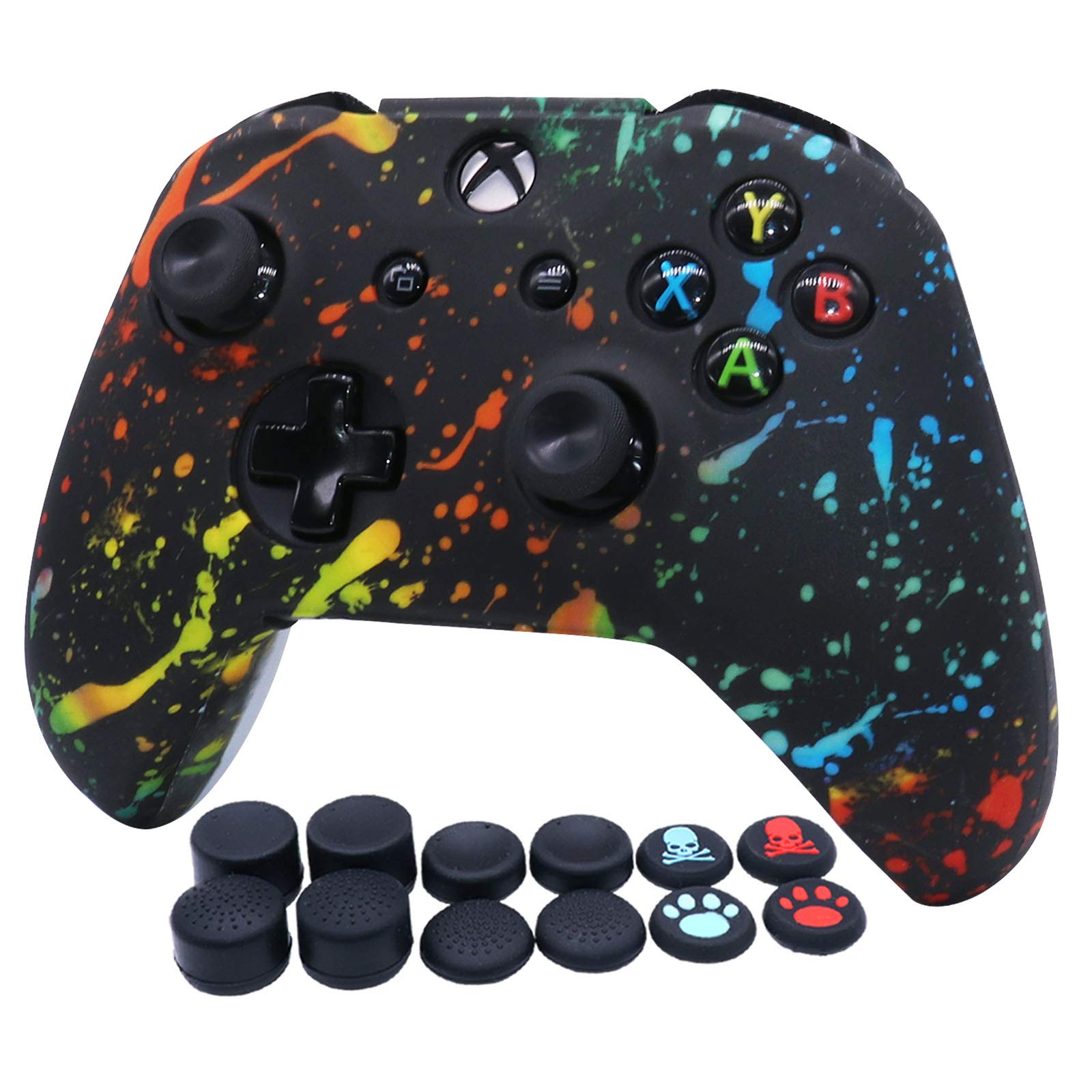 RALAN Xbox One Controller Skin, Anti-Slip Silicone Cover with 4 Thumb Grips, Model Xone, Color CD