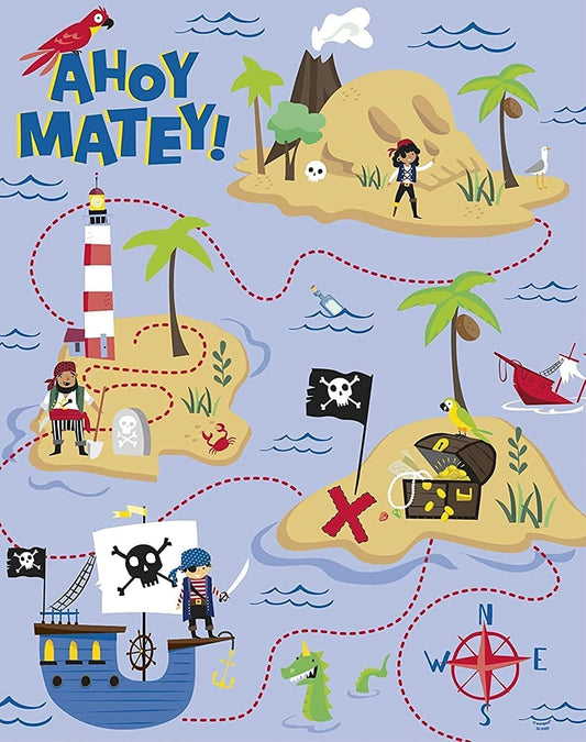 Multicolor Ahoy Pirate Party Game (1 Count) - Exciting Treasure Hunt Adventure for Kids & Adults Alike