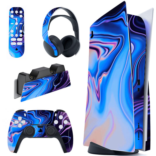 PlayVital Origin of Chaos Full Set Skin Decal for PS5 Console Disc Edition  Sticker Vinyl Decal Cover for PS5 Controller & Charging Station & Headset & Media Remote