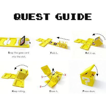 COOAUZ Game Card Holder – 13-Slot Cartridge Case, Yellow, 3D Printed, Fits 1st & 2nd Gen Switch Games, Model KDH001