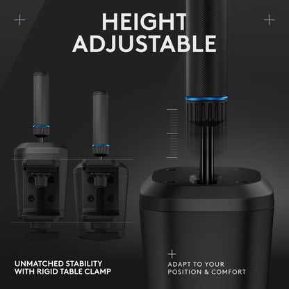 Logitech G RS Shifter & Handbrake - Height-Adjustable, Easy Mode Switching, Black, Model 941-000242, Compatible with PS, Xbox, PC