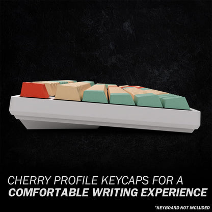 HK GAMING Dye Sublimation PBT Keycap Set | 139 Keys Cherry Profile | ANSI US-Layout | Melon Color | Compatible with Cherry MX, Gateron, Kailh