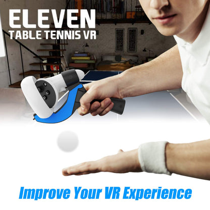 AMVR Table Tennis Paddle Grip Handle for Oculus Quest 2 - Blue & Red, Perfect for Eleven Table Tennis VR Game