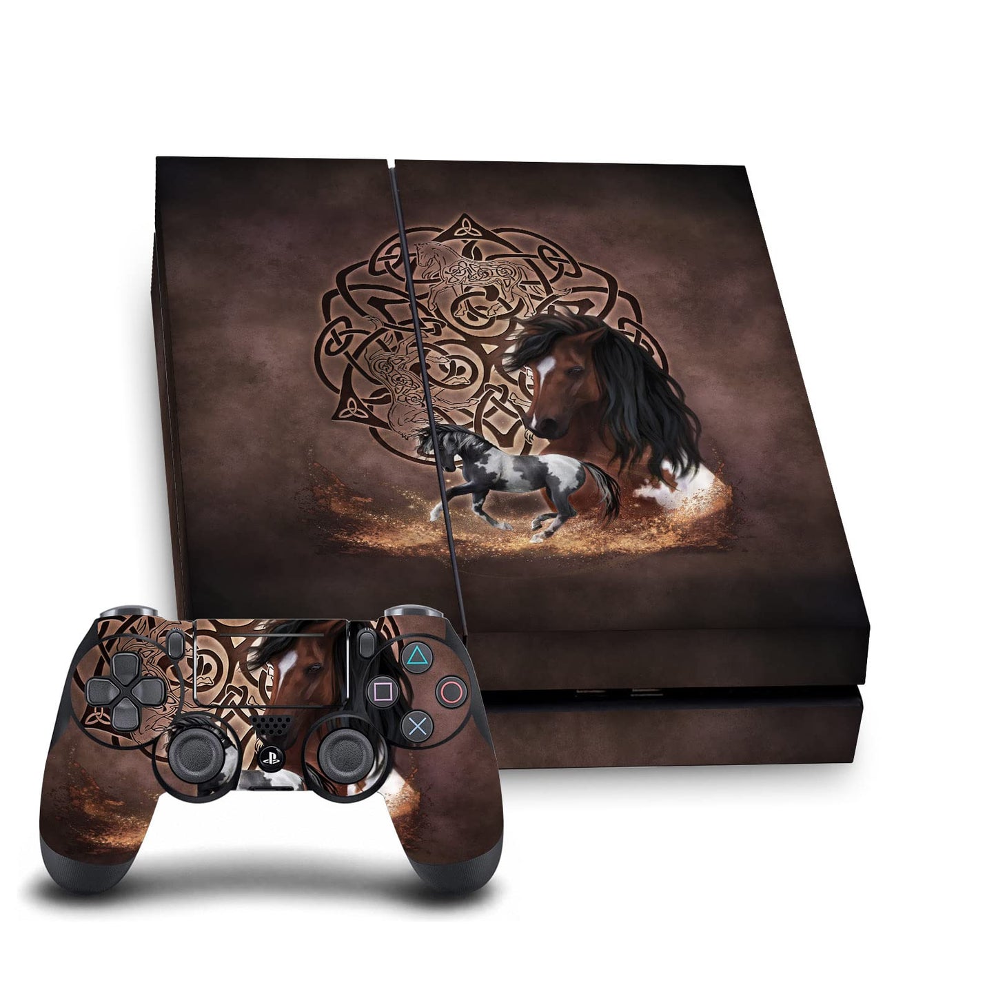 Head Case Designs Officially Licensed Brigid Ashwood Horse Art Mix Vinyl Sticker Gaming Skin Decal Cover Compatible With Sony PlayStation 4 PS4 Console and DualShock 4 Controller Bundle