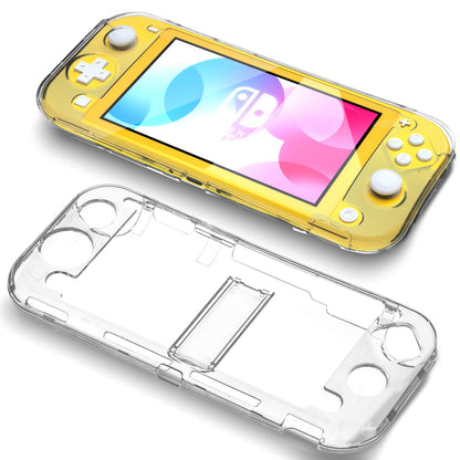 ECHZOVE Switch Lite Case – Clear Hard Shell with Kickstand, Shockproof Design, Slim Fit for Boys, Model Q-0313-234