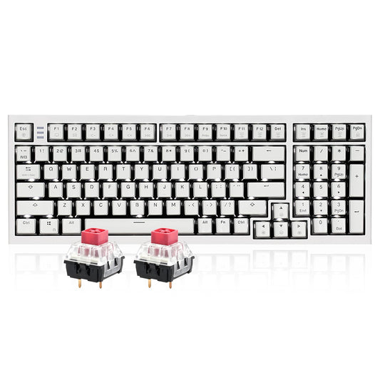 Hexgears X4 Mechanical Keyboard with Number Pad  USB-C Hot Swappable Custom Keyboard  Pre-lubed Linear Switches  White LED Backlit Computer Gaming Keyboards for PC/Tablet
