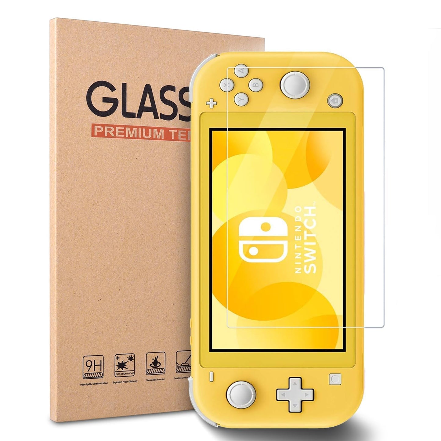 Linsaner 1-Piece Tempered Glass Screen Protector  Custom-Made for Nintendo Switch Lite HD Anti-Scratch Clear and Transparent Fingerprint-Resistant  Bubble-Free Installation Fit for Switch Lite