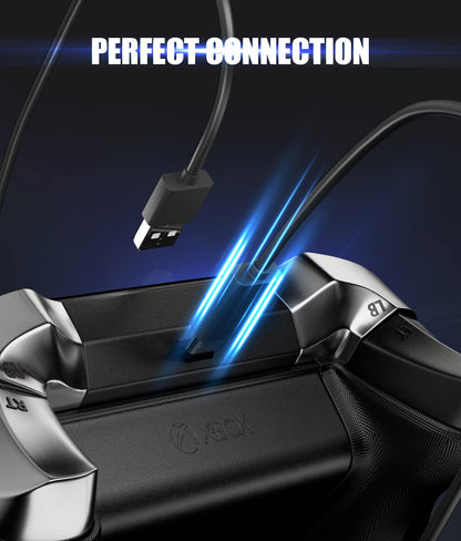 BERLAT USB C Charging Cable 6.6Ft Fast Charger for PS5 & Xbox Controllers - 2 Pack, Black