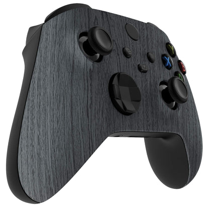 eXtremeRate Xbox Series X & S Controller Replacement Shell - Black Wood Grain Custom Front Housing Cover - FX3S216