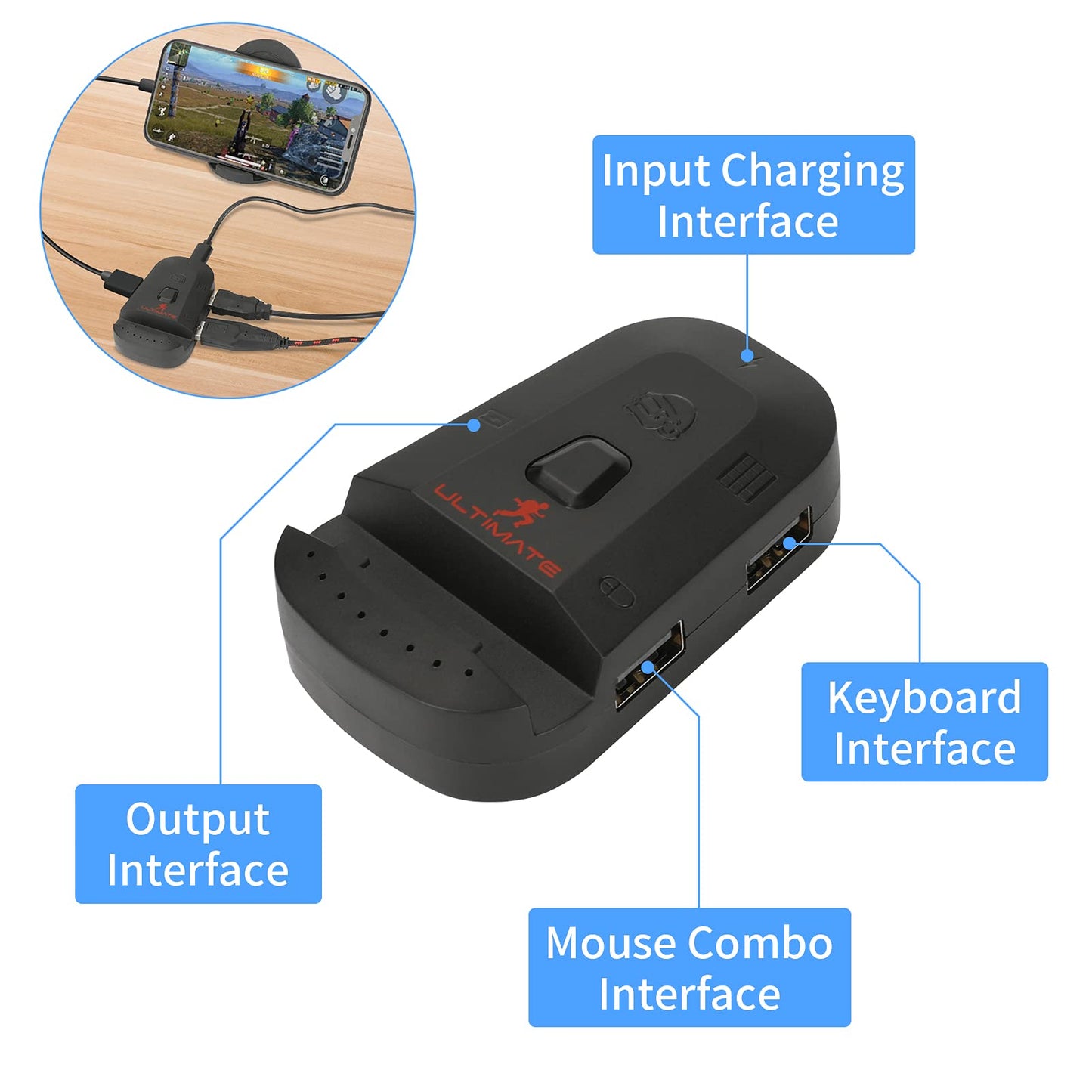 Laelr Half Hand Gaming Keyboard and Mouse Combo, 35 Keys RGB Backlit, USB Wired, Black, with Wrist Rest, 350*185*50mm