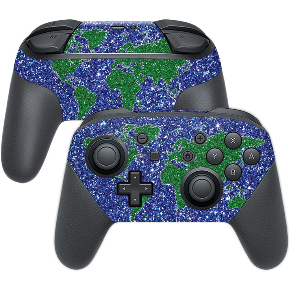 MIGHTY SKINS Nintendo Switch Pro Controller Skin - Bling World, Durable Vinyl Decal, Easy to Apply & Remove, Made in USA