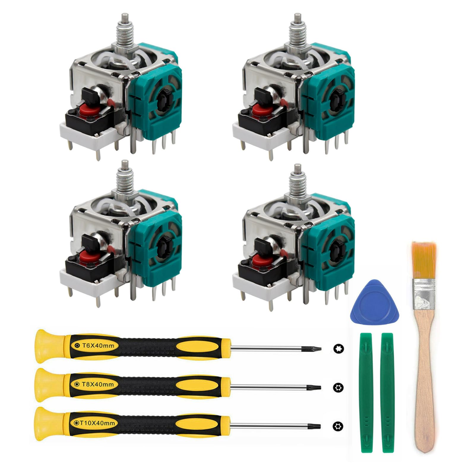 4-Pack Analog Joystick Replacement for Xbox Elite Wireless Controller Series 2  Thumb Sticks Drift Fixing Parts with Repair Tools Kit  T6 T8 T10 Screwdriver
