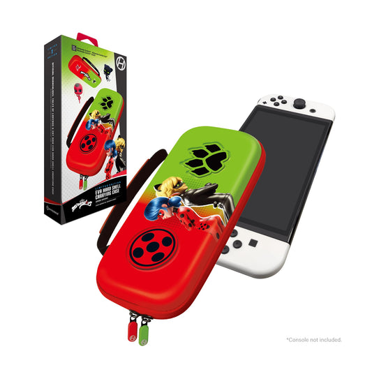 special edition Official Miraculous EVA Hard Shell Protective Tpartyl Carrying Case - Officially Licensed - For Nintendo Switch OLED Model/Nintendo Switch Lite/Nintendo Switch (Ladybug/Cat Noir)