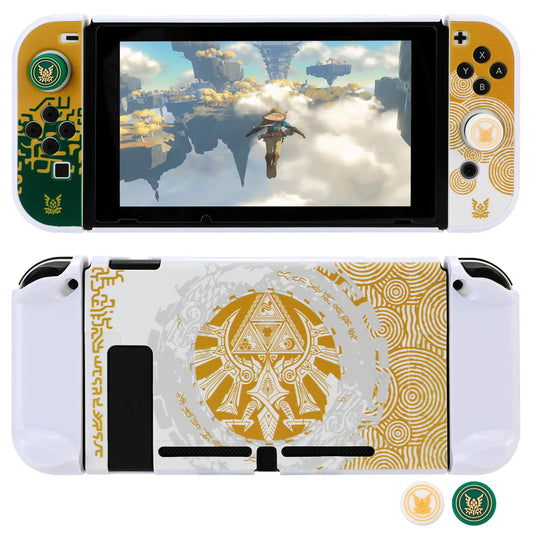 Tscope Protective Case for Nintendo Switch  for Tears of The Kingdom Hard Shell Dockable Anti-Scratch Shockproof Slim Cover for NS Consolo Joy-Cons (Switch White)