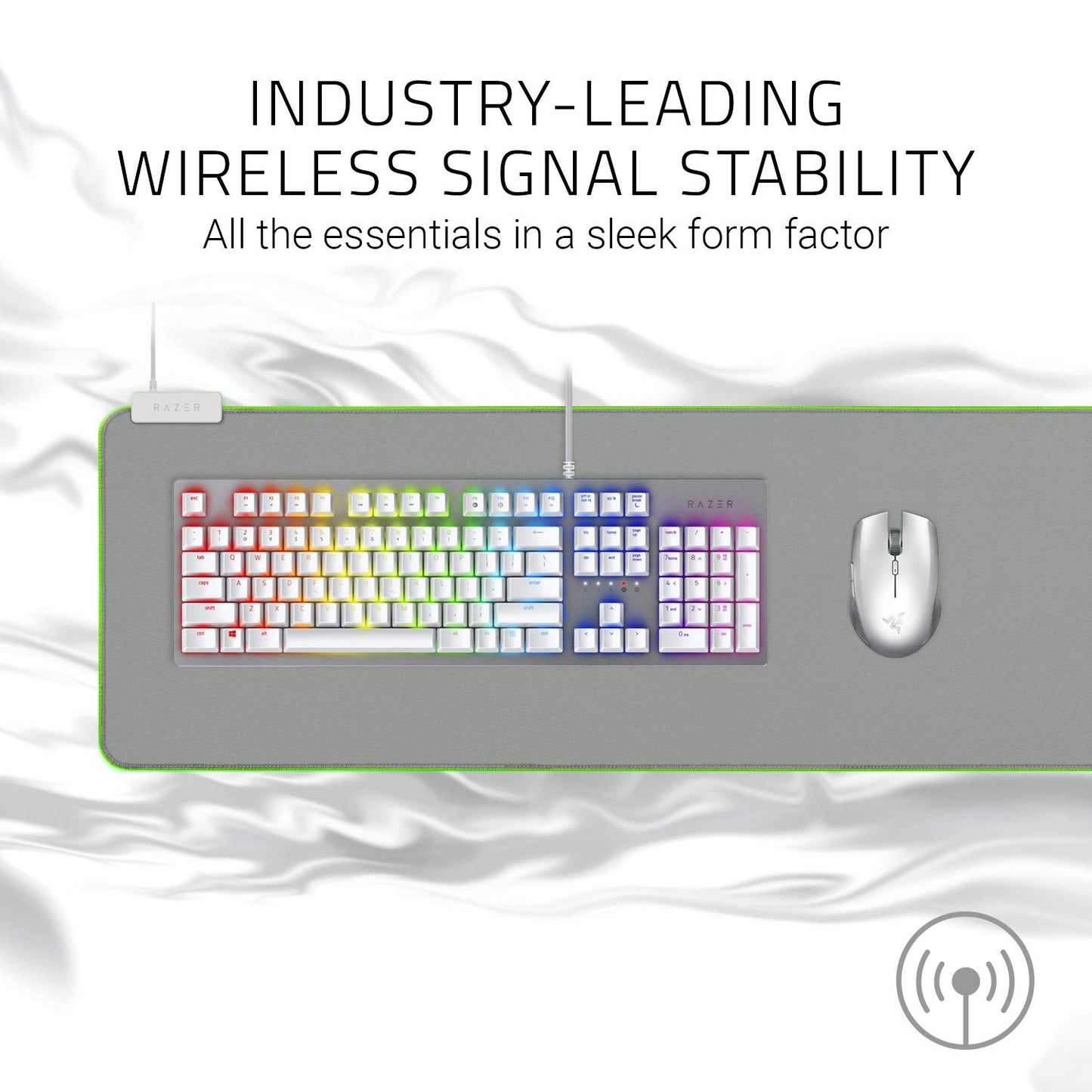 Razer Atheris Wireless Mouse - 7200 DPI, 350 Hr Battery Life, Bluetooth, USB Receiver, One Size, Mercury White