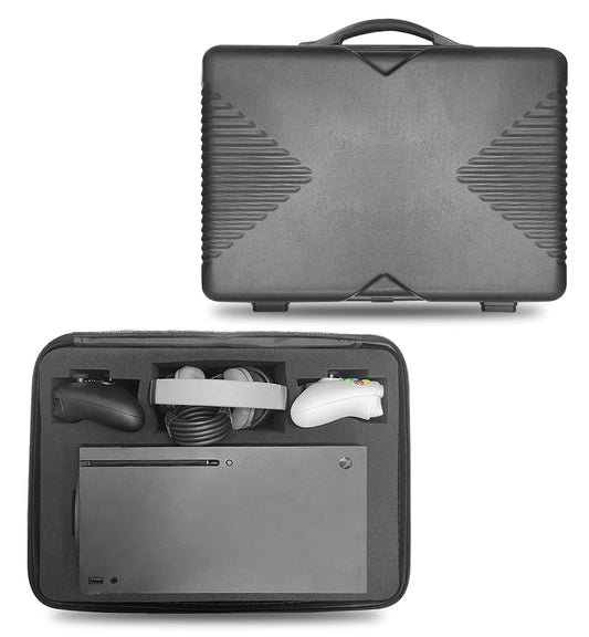Xbox Series X Carrying Case  Compatible with XSX Console/Controllers/Headset/Games and Other Accessories - Protective Tpartyl Case with Hard Shell & Customized Foam for Storage (Original Xbox Style)