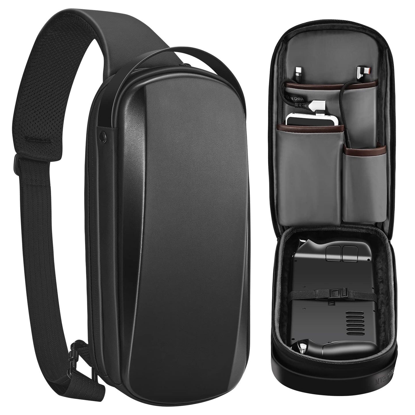 MVRPDXC Carrying Case for Steam Deck - Shockproof Hard Shell Backpack, Black, Model SD01, Fits Console & Accessories for Travel and Storage