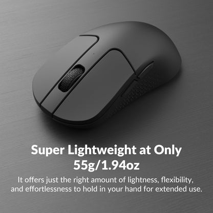 Keychron M3 Mini Wireless Optical Mouse - 55g, 26,000 DPI, Bluetooth 5.1, 2.4GHz, Black