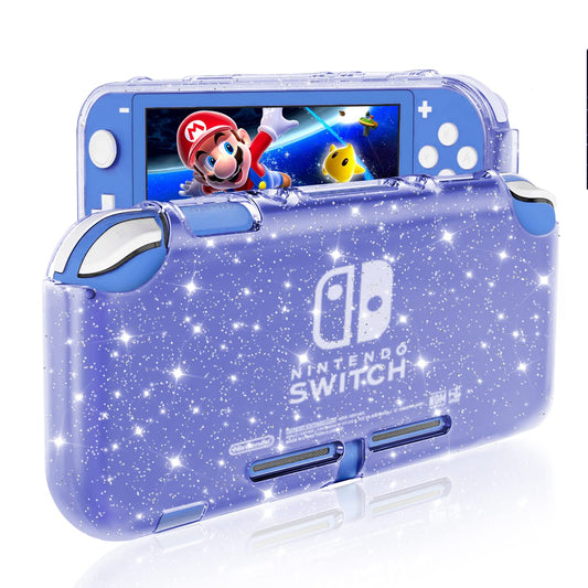 DLseego Switch Lite Case - Purple Glitter TPU Cover, Shock-Absorbing, Anti-Scratch, Model AB1416-N, Cute Sparkle for 2019 Version