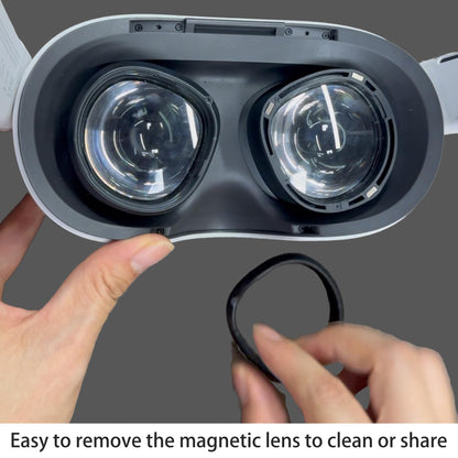 IOOIOO Lens Insert for Meta Quest 3/Quest 2 - Blue Light Blocking, Nearsighted SPH -3.25, Magnetic for L/R Eye