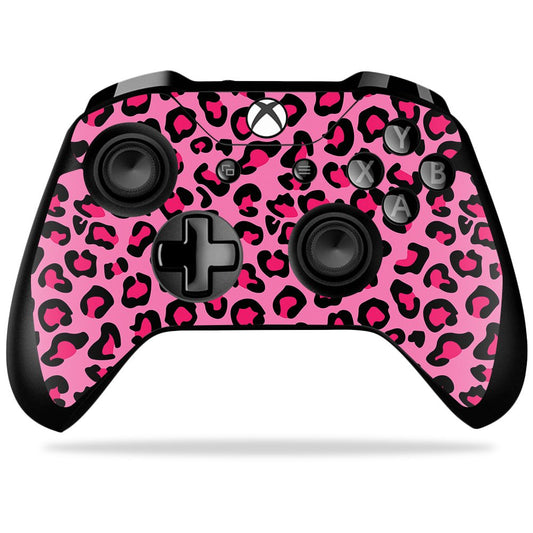 MIGHTY SKINS Xbox One X Controller Skin - Pink Leopard, Durable Vinyl Decal, 8 x 4.5 in, Easy to Apply & Remove