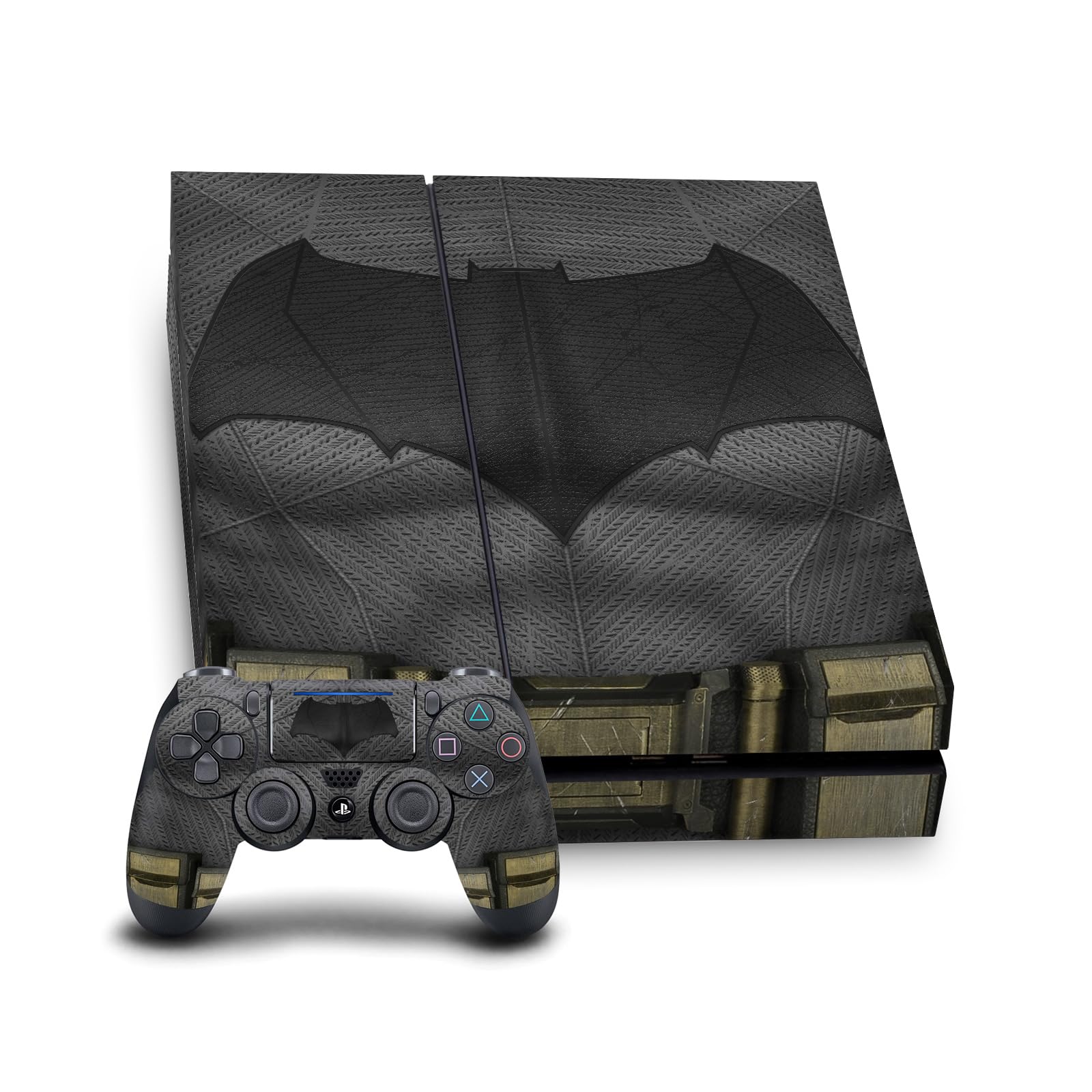 Head Case Designs Officially Licensed Batman V Superman: Dawn of Justice Batman Costume Graphics Vinyl Gaming Skin Decal Compatible With Sony PlayStation 4 PS4 Console & DualShock 4 Controller Bundle