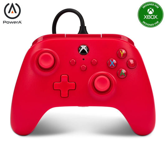 PowerA Wired Controller for Xbox Series X|S - Red  gamepad  video game/gaming controller  works with Xbox One  Officially Licensed