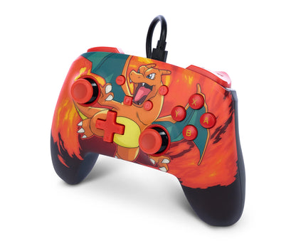 PowerA Enhanced Wired Controller for Nintendo Switch - Charizard Vortex Model, Colorful Design, Perfect for Pokémon Fans