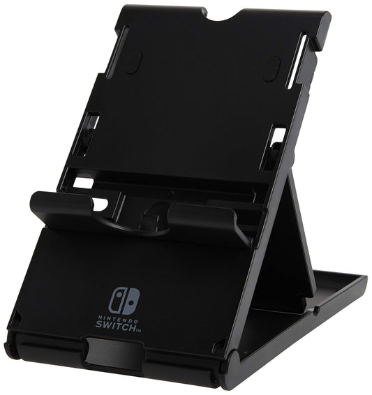 HORI Compact Playstand for Nintendo Switch - Adjustable, Black, Officially Licensed, Model NSW-029U, Rubber Material