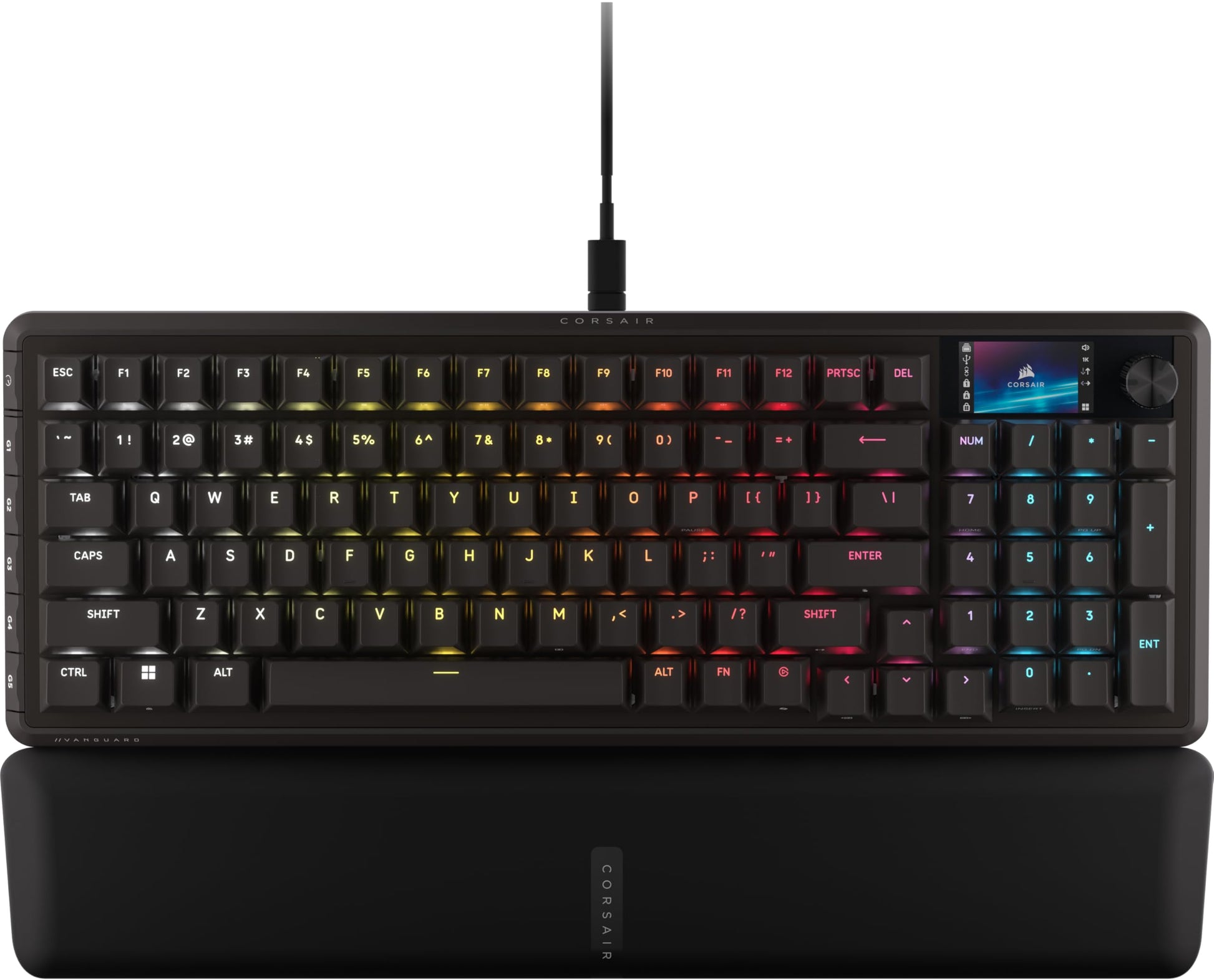 Corsair Vanguard PRO 96 Wired Hall Effect Magnetic Mechanical Gaming Keyboard - 96% Layout  MGX Hyperdrive Switches  8000Hz Polling  Rapid Trigger  Virtual Stream Deck  SOCD Flashtap  QWERTY US