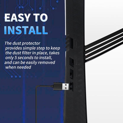 TECTINTER Dust Cover Net for PS5 Pro - Prevents Dust & Pet Hair, Full Surround, Black