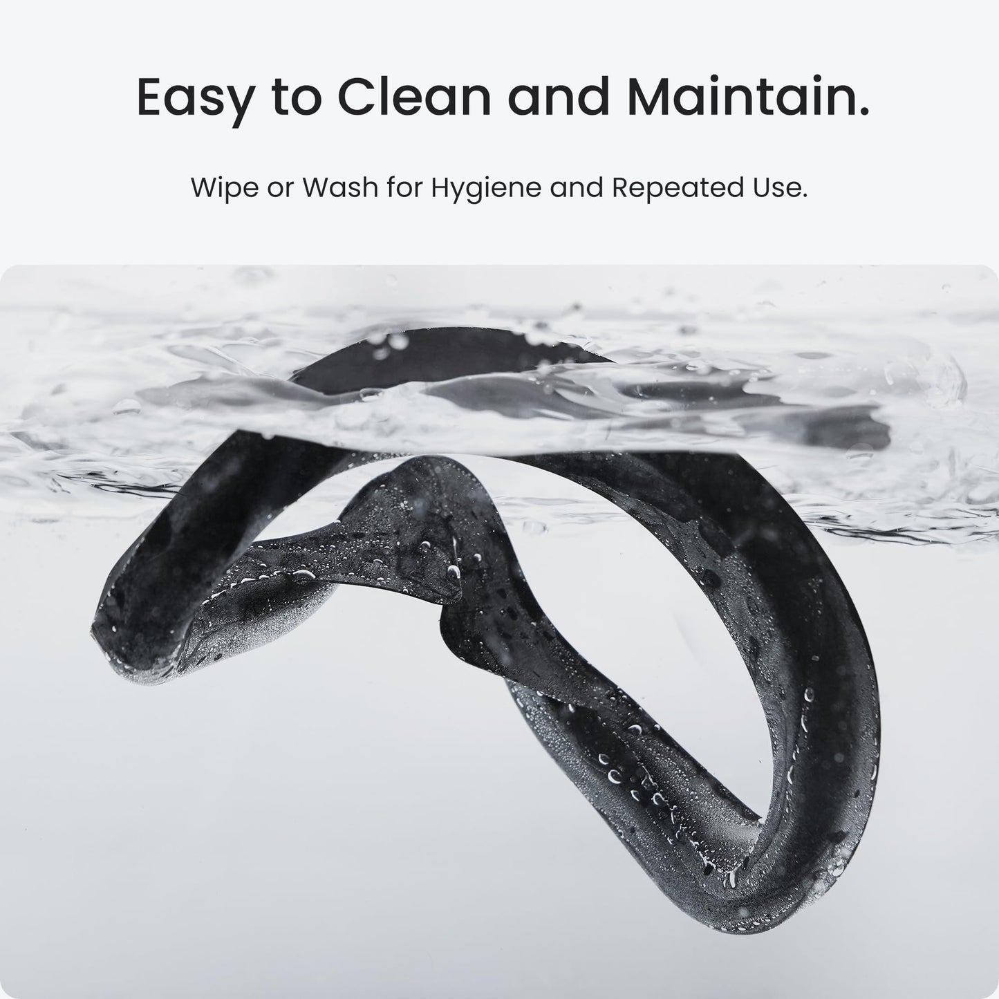 KIWI design F4 Silicone Facial Cover for Meta Quest 3S, Black, Model Q7-2P, Not Compatible with Quest 3