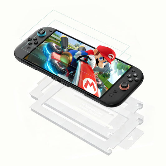 DTOL for Nintendo Switch 2 Screen Protector Tempered Glass 7.9 [2025]  9H Hardness Anti-Scratch  Auto-Dust Removal  Bubble Free  30s Installation  with Alignment Frame Full Coverage HD Clear 2 Pack