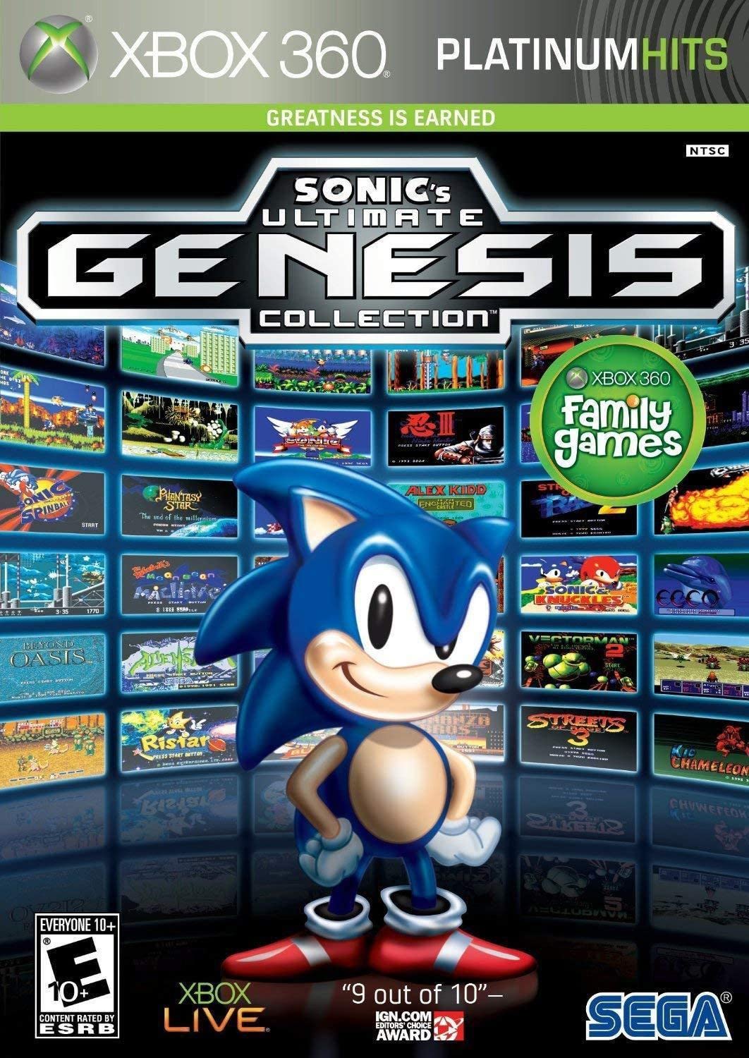 Sega Sonics Ultimate Genesis Collection - Xbox 360 Platinum Hits, One Size, One Color, Model 68034