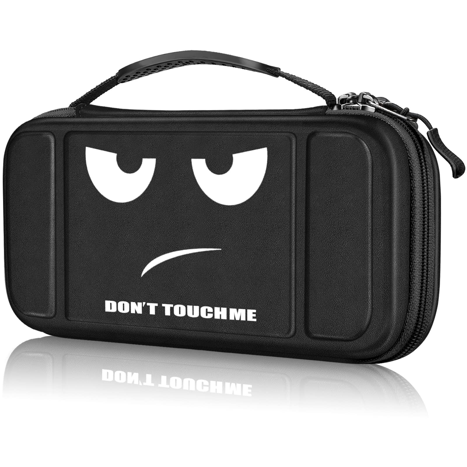 FINTIE Carrying Case for Nintendo Switch Lite 2019  [Shockproof] Hard Shell Protective Cover Tpartyl Bag with Game Card & Micro SD Card sections for Switch Lite Console & Accessories  Dont Touch