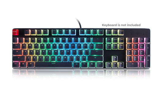 Glorious Aura V1 Black Pudding Keycaps - Double Shot PBT, 104 Keys, TKL, English (US) Layout