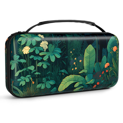 NPOOYI Nintendo Switch OLED Carrying Case - Hard Shell, Green, Game Holder & Pockets, Model Carrierbagcase-009