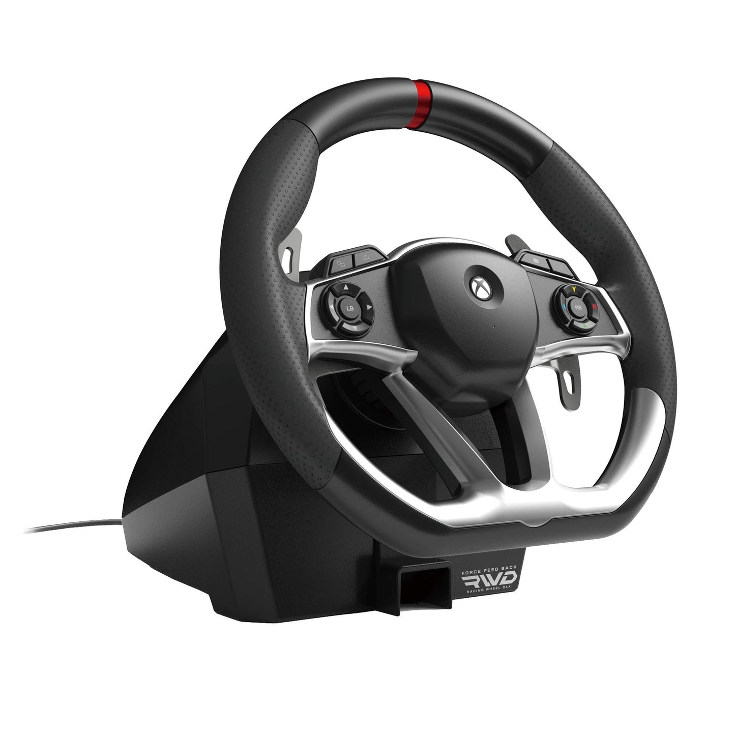 HORI Force Feedback Racing Wheel DLX for Xbox Series X|S - Black, Model AB05-001U, Officially Licensed by Microsoft