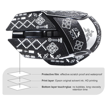 immoenuc Mouse Grip Tape for Razer Basilisk V3/V3 Pro - Anti Slip, Self-Adhesive, Sweat-Resistant, Black