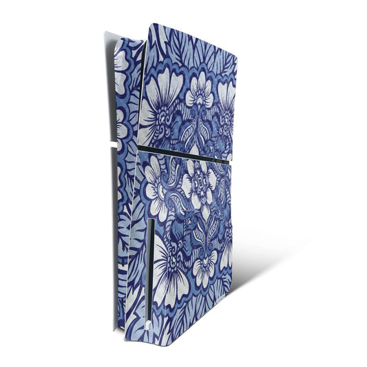 MightySkins Carbon Fiber Skin for PS5 Playstation 5 Slim Disc Edition Console Only - Flower Mandala Protective Durable Textured Carbon Fiber Finish Easy to Apply Made in The USA