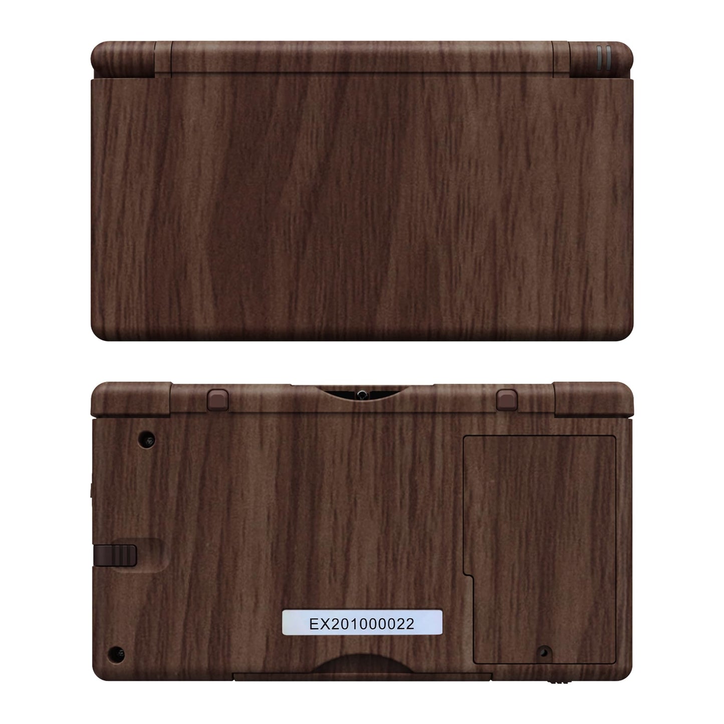 eXtremeRate Wood Grain Replacement Housing Shell for Nintendo DS Lite - Custom Console Case Cover with Buttons, Model DSLS2001