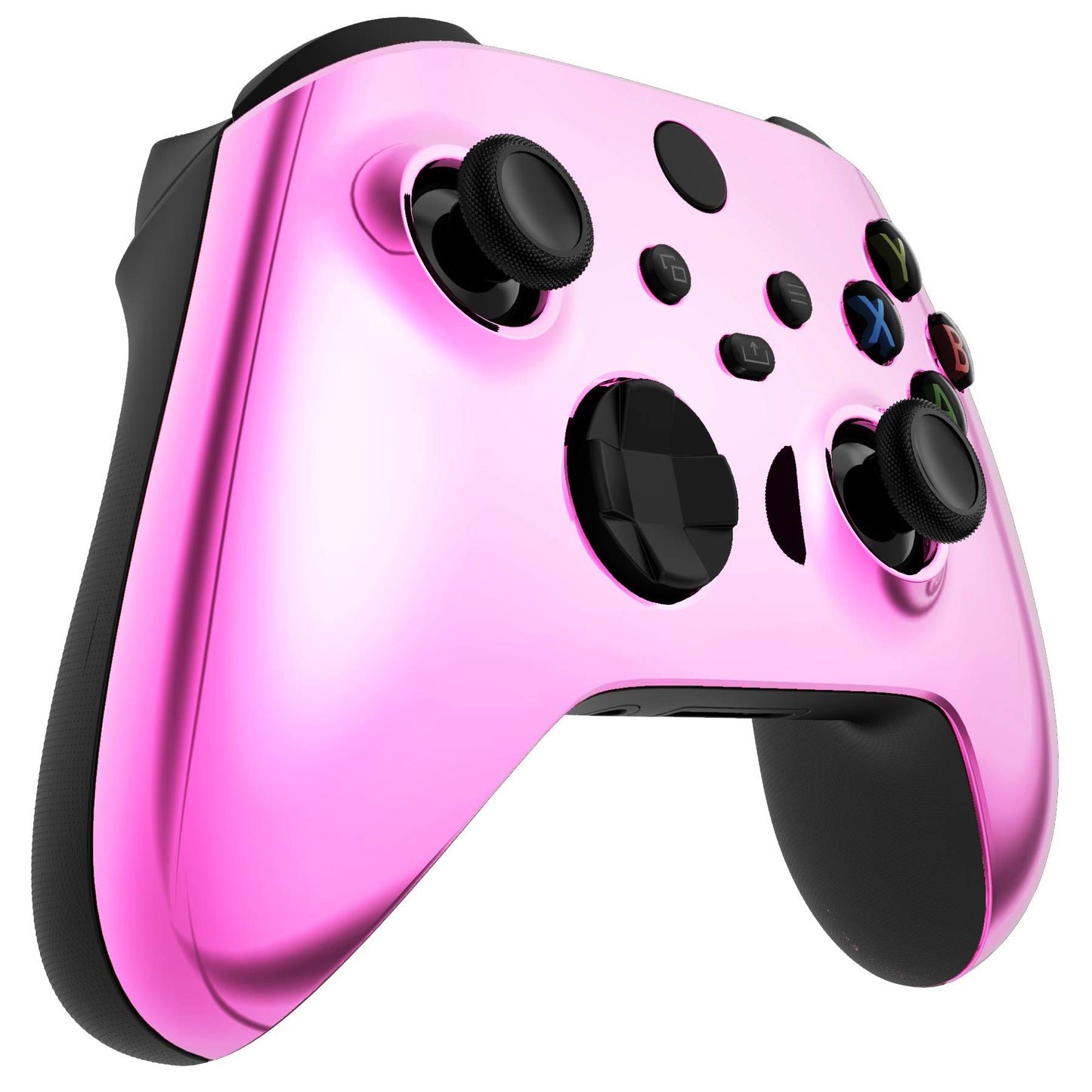 eXtremeRate Custom Shell for Xbox Controller - Chrome Pink Faceplate Cover - Model FX3D407