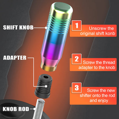 aikeec Gear Shifter Knob for Logitech G27 G29 G920 G923 - Aluminum Neon Color Adapter Included