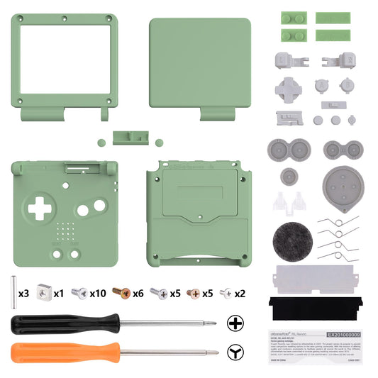 IPS Ready Upgraded eXtremeRate Matcha Green Custom Replacement Housing Shell for Gameboy Advance SP GBA SP - Compatible with Both IPS & Standard LCD - Console & Screen NOT Included