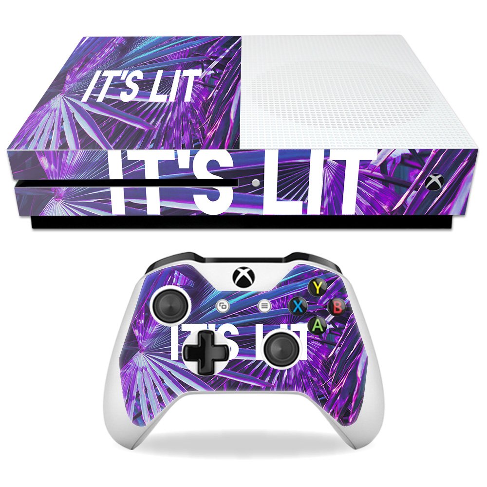 MIGHTY SKINS Xbox One S Skin - Its Lit Vinyl Decal Wrap, Durable & Protective, Easy to Apply, Made in USA, Model: MIXBONES-Its Lit